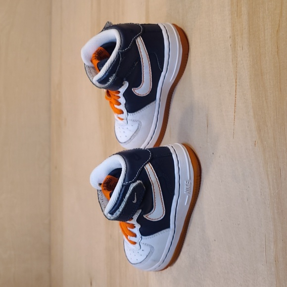 Nike Air Force 1 Mid 2007 Orange Blaze Patterson Square Gardens Shoes - Picture 5 of 10